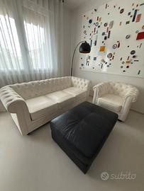 Salotto Chesterfield Bianco
