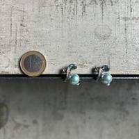 Orecchini zirconi e perla celeste