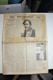 The Observer 1950 giornale vintage Churchill origi