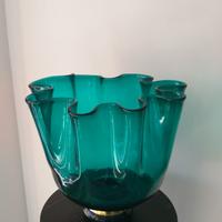 Grande vaso vetro verde blu