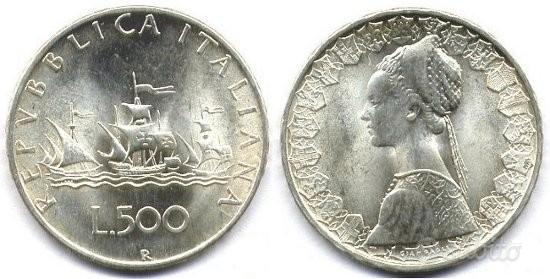 Lotto 14 Monete 500 Lire Argento "Caravelle" 1961, usato usato  Napoli