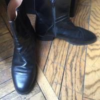 Stivaletti NERI 40 vintage anni '70 VERO CUOIO