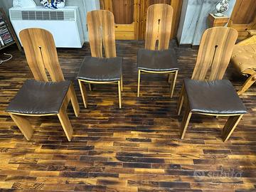 Set 4 sedie mod.1934 765 Carlo Scarpa x Bernini