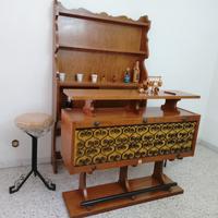 Mobile bar in 2 pezzi con sgabelli - rarità - vint