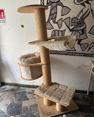 🐱 Tiragraffi / Torre per Gatti con Cuccia e Piani