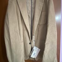 Blazer uomo di velluto a costine beige