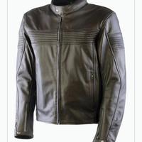 Giacca pelle marrone