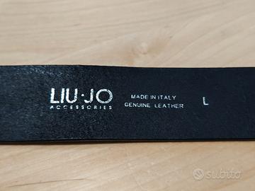 cintura liu jo nera con fibbia swarovski 105 cm