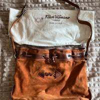 Borsa vintage anni '80 in pelle scamosciata