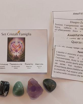 Set Cristalli Famiglia in Pietra Naturale 