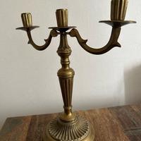 Coppia candelabri stile Luigi XVI in bronzo
