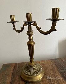 Coppia candelabri stile Luigi XVI in bronzo