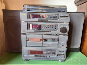 Stereo Hi-Fi Sanyo Amplificatore Cd Giradischi