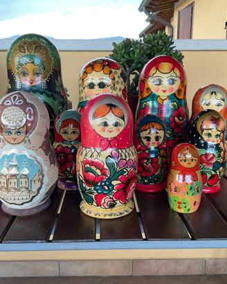Collezione di 11 Matrioska