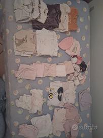 Lotto abbigliamento neonata autunno inverno 