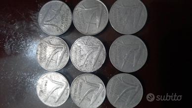 monete  da  10 lire  e  da  20  lire