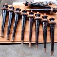 Gambe per mobili in legno e ottone anni 50-60