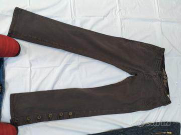 jeans donna marrone vita bassa .