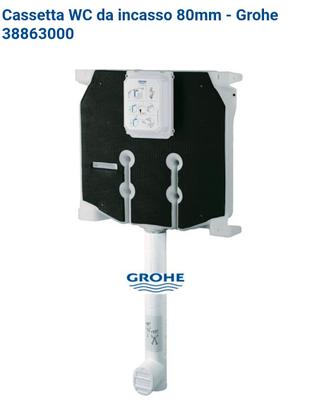 cassetta Grohe  incasso wc filo muro pulsante