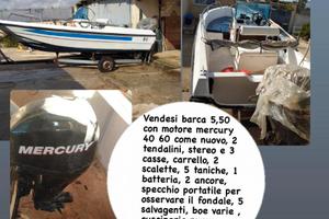 Barca open con motore mercury 40 60