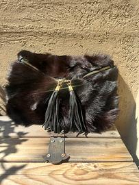 Pochette nuova in visone Made In Italy