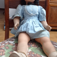 Bambola anni 40 tipo Athena 70 cm restauro