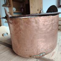 Antico secchio in rame fine 1800