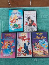 5  videocassette originali Walt Disney 