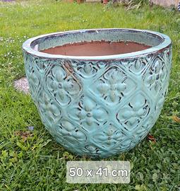 Vaso terracotta smaltato