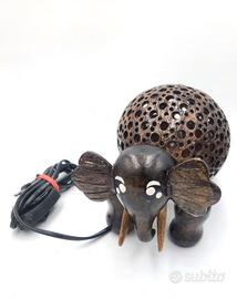 LAMPADA ABATJOUR ELEFANTE ARTIGIANALE