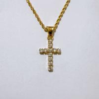 Collana con croce in oro giallo 18kt 750