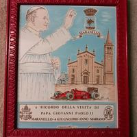 Quadro piastrella in ceramica e cornice in legno