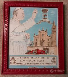 Quadro piastrella in ceramica e cornice in legno