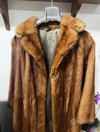 Pelliccia vera di visone mista marmotta, anni 80