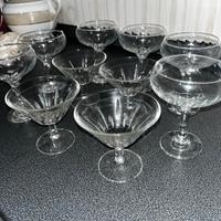 bicchieri/coppette in vetro per drink e gelato 