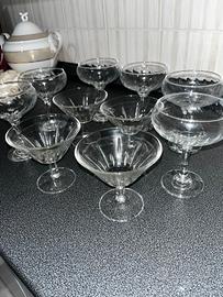 bicchieri/coppette in vetro per drink e gelato 