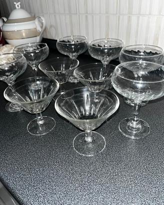 bicchieri/coppette in vetro per drink e gelato 