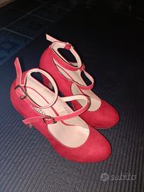 Scarpe tacco décolleté rosse Tulipano