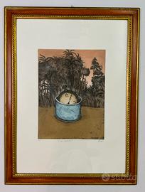 Quadro serigrafia di Enrico Benaglia50x70incornice