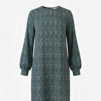 Vestito in seta - verde e nero