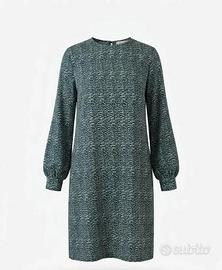 Vestito in seta - verde e nero