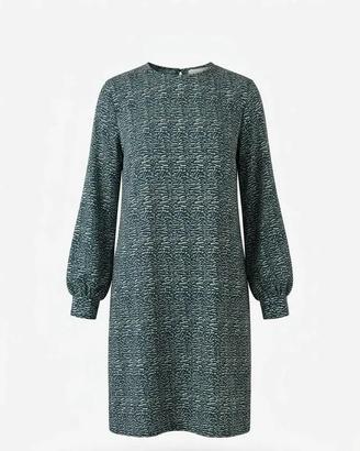 Vestito in seta - verde e nero