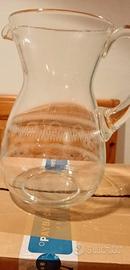 Brocca in cristallo con fine decorazione vintage