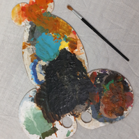 Tavolozza in legno per dipingere uso pittura olio