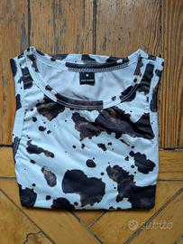 Canotta crop top stampa mucca SHEIN EZwear