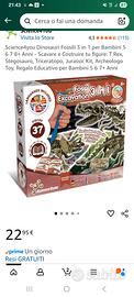 Dinosauri Fossili 3 in 1 per Bambini 5 7 8 Anni
