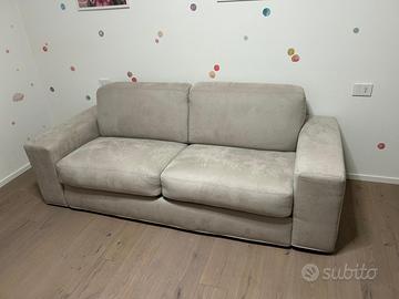 Divano letto kubik in microfibra lavabile