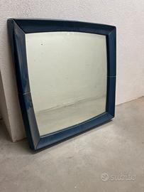Specchio con cornice in ceramica blu marino