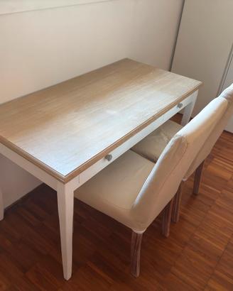 Scrivania in legno shabby chic