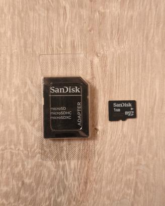 Adattatore SD SanDisk e Micro SD da 1GB